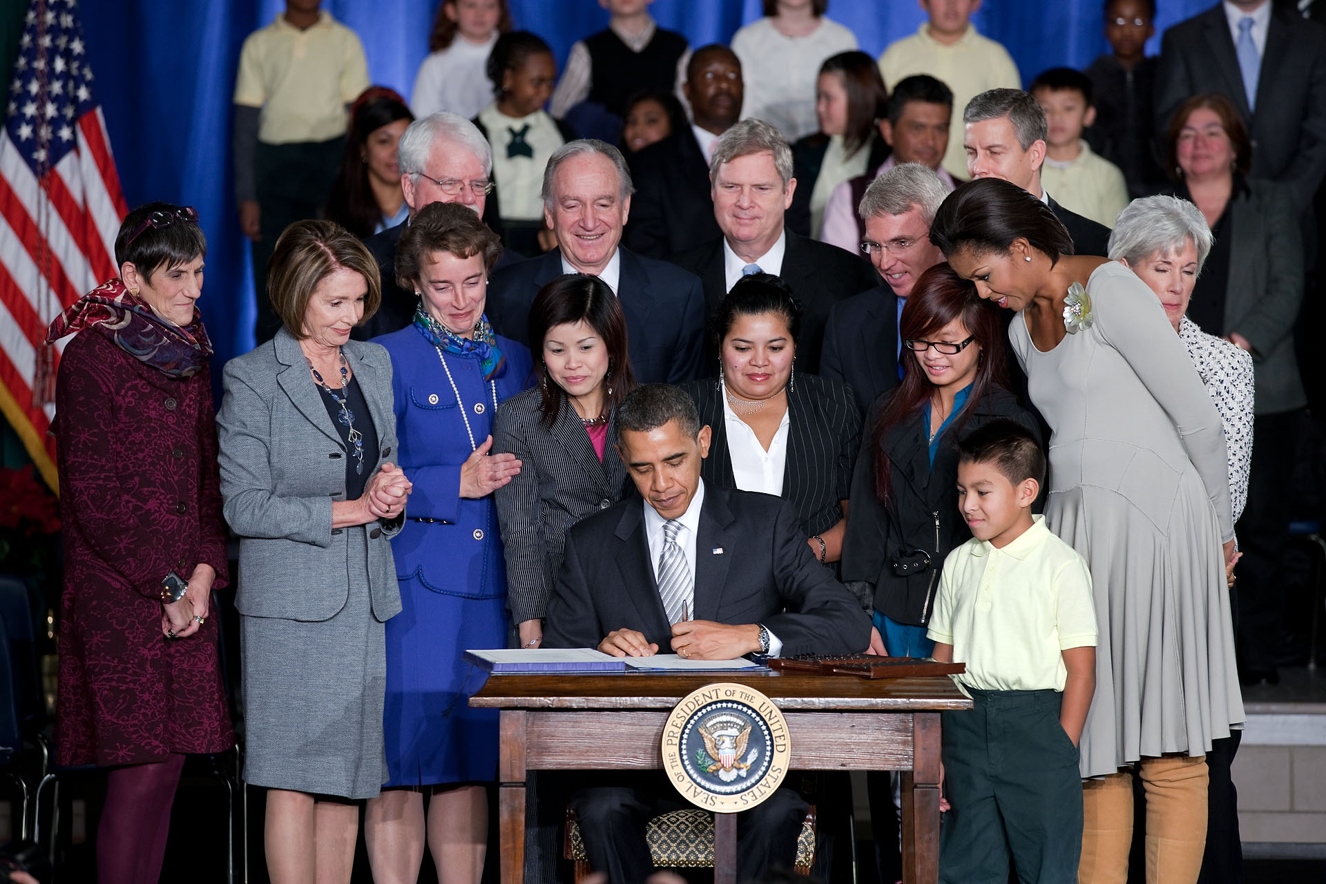 President Barack Obama  signs the Healthy, Hunger-Free Kids Act