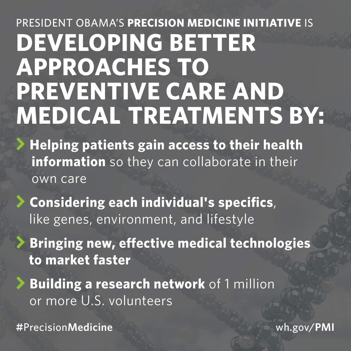 Precision medicine is developing better approaches to preventive care and medical treatments